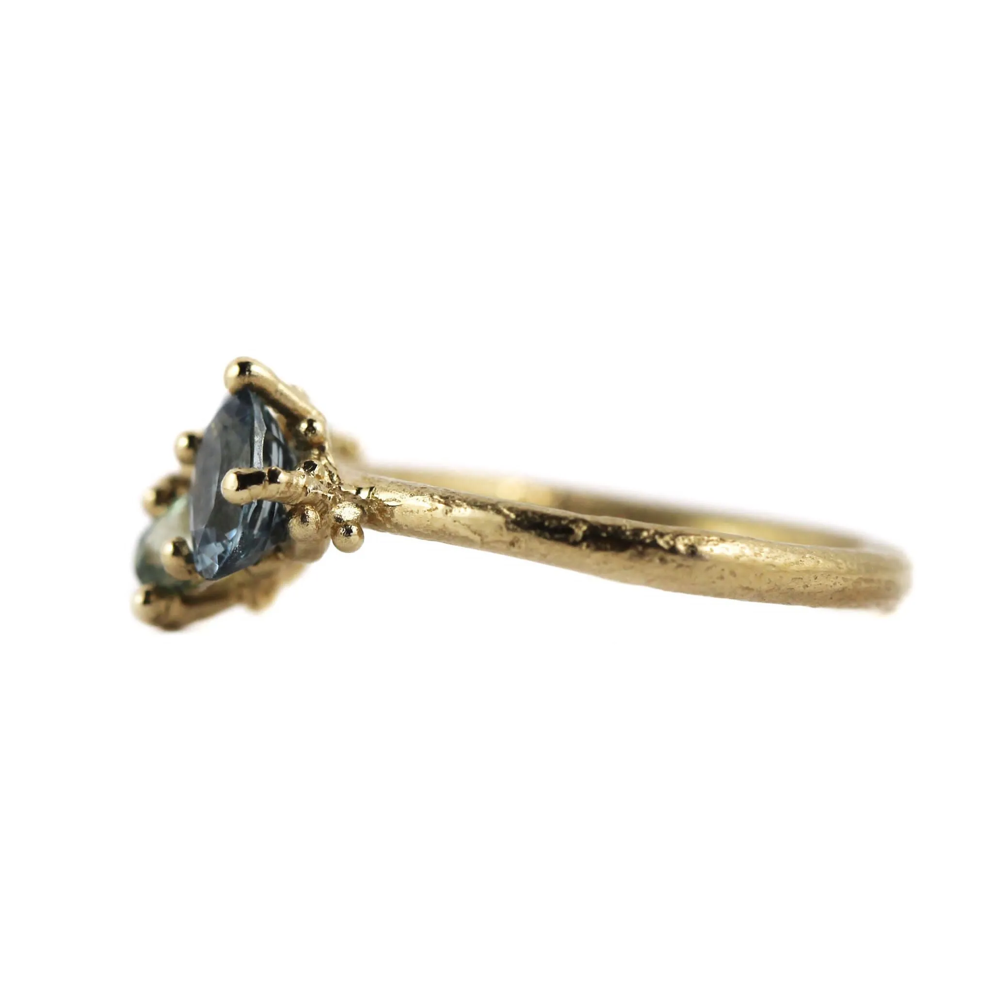 Mixed Cut Diamond and Sapphire Tumbling Cluster Ring - Ruth Tomlinson