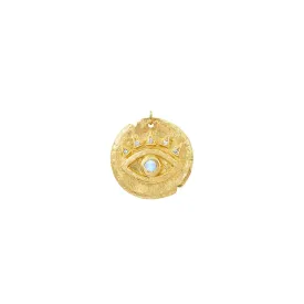 Moonstone Baby Eye of Protection Coin Charm