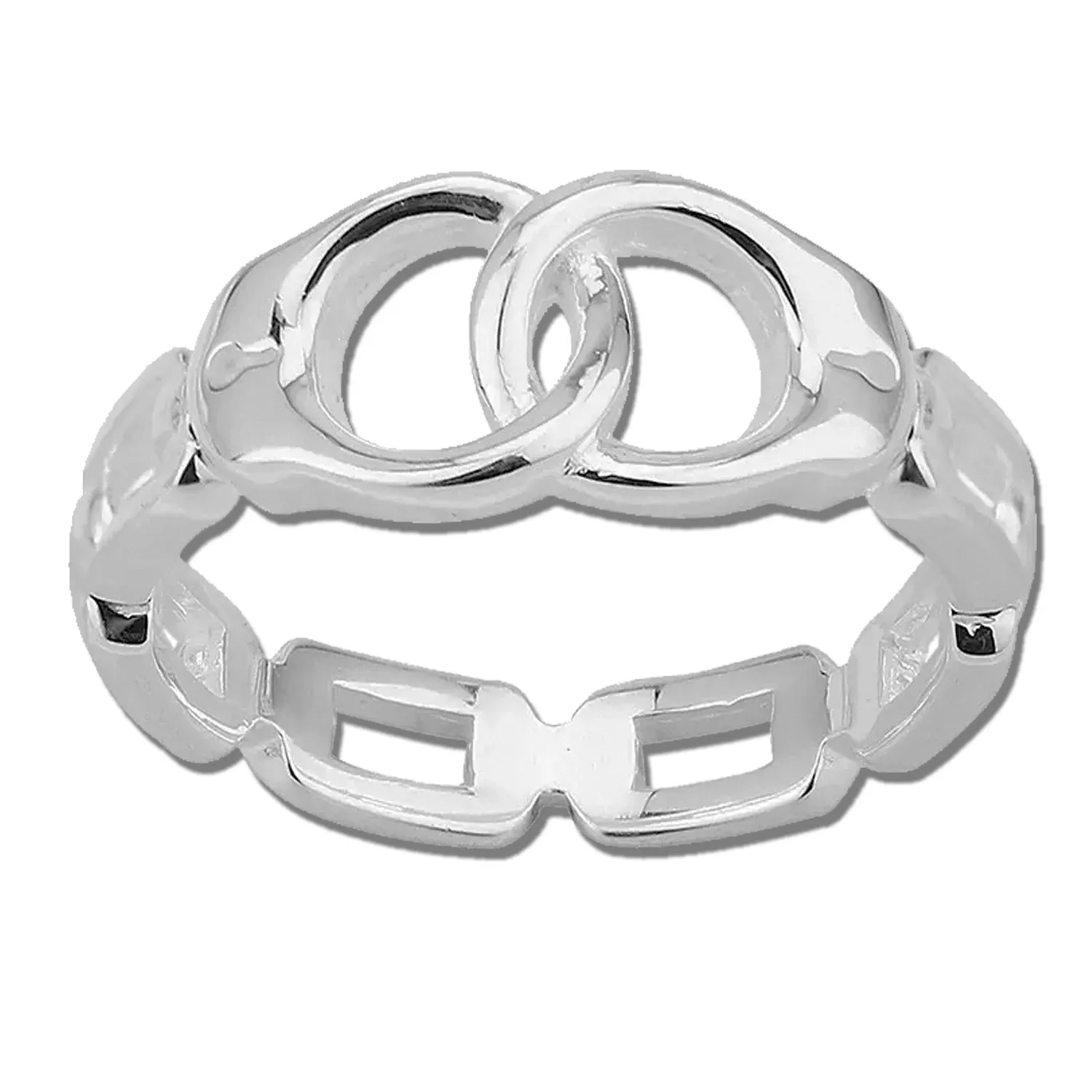 NEW: Handcuff Silver Ring - Unbreakable Love