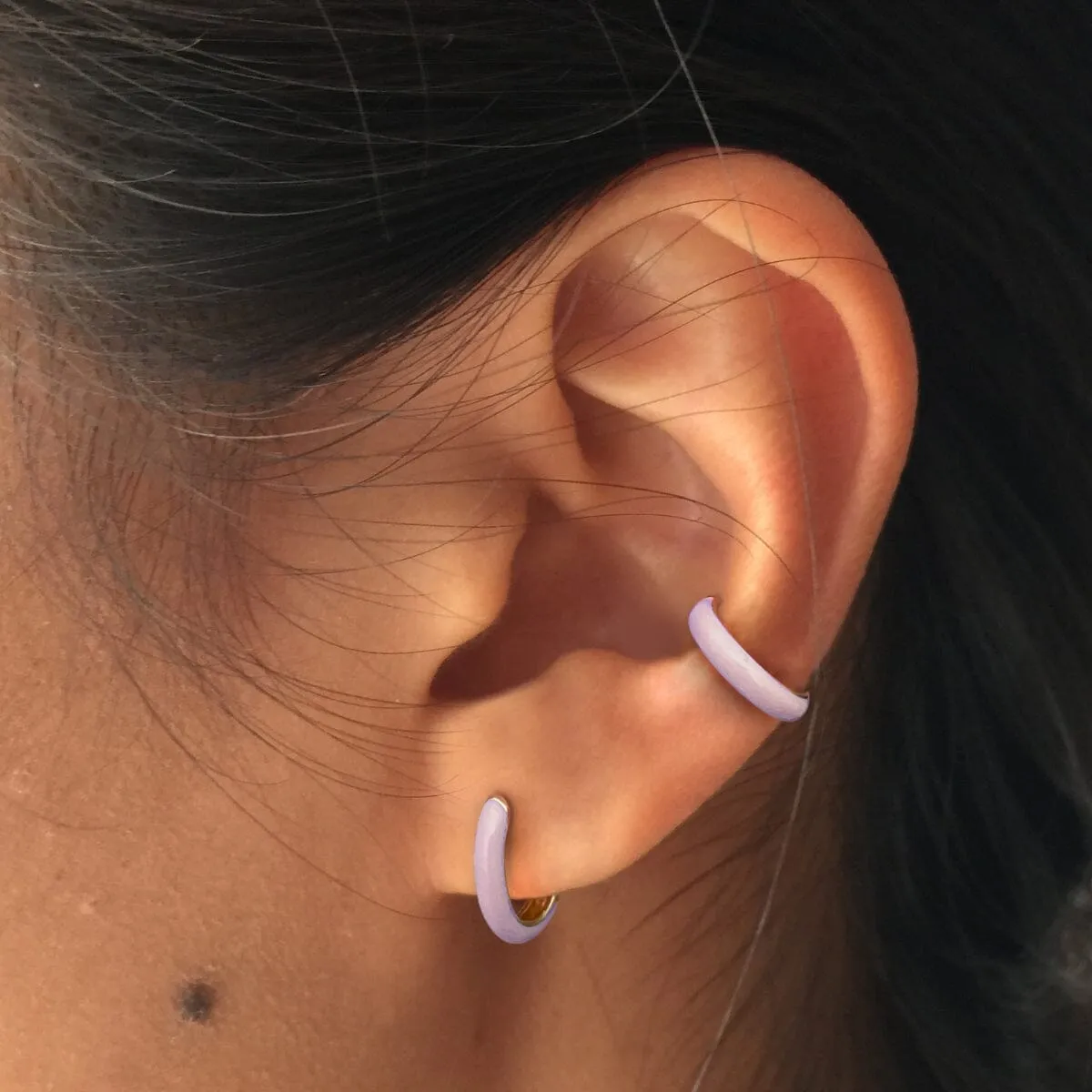 Oakes lavender enamel ear cuff