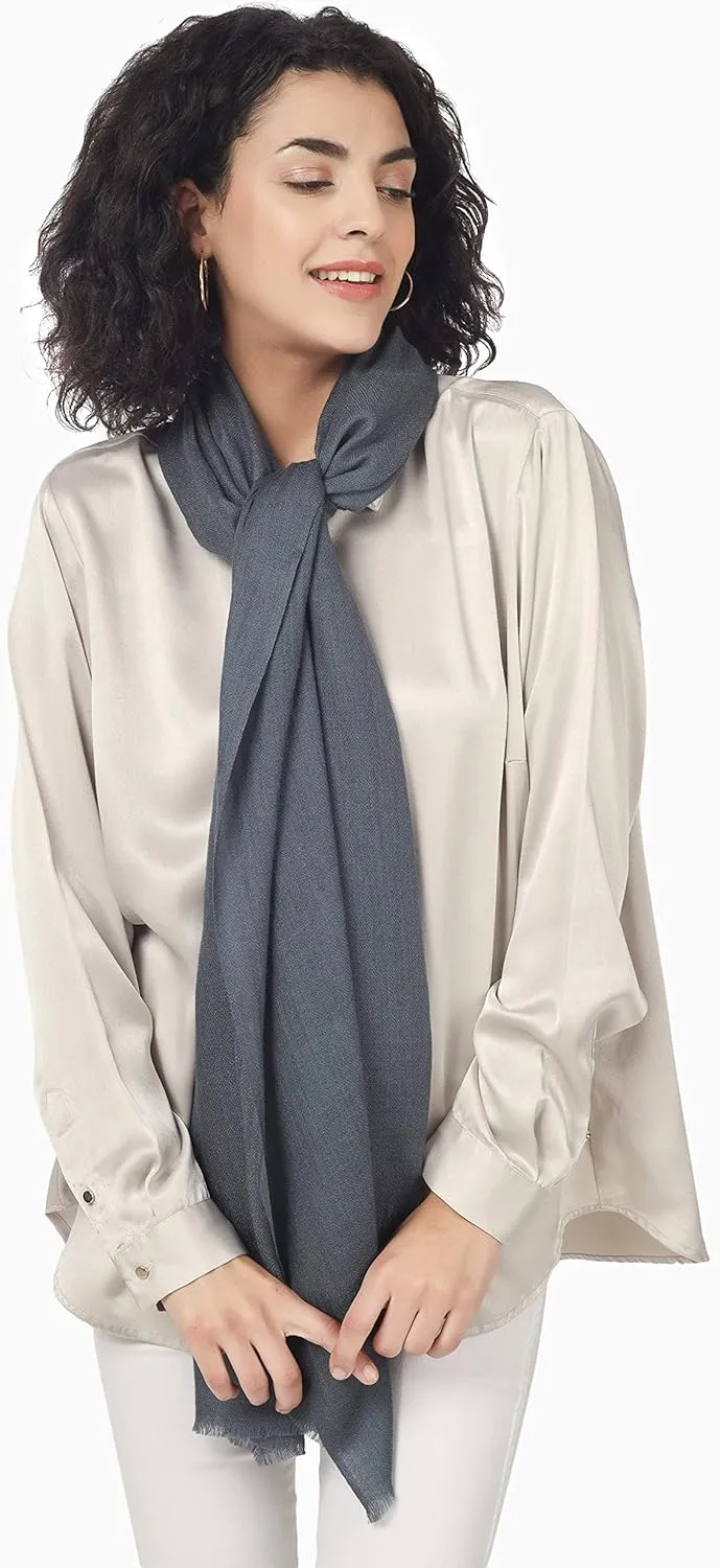 PASHWRAP Ultra-Thin Merino Wool Scarf Soft & Warm Kashmiri Cashmere Wrap for Women, Valentine's Gift Pack of 1