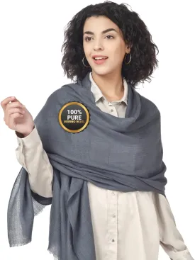 PASHWRAP Ultra-Thin Merino Wool Scarf Soft & Warm Kashmiri Cashmere Wrap for Women, Valentine's Gift Pack of 1