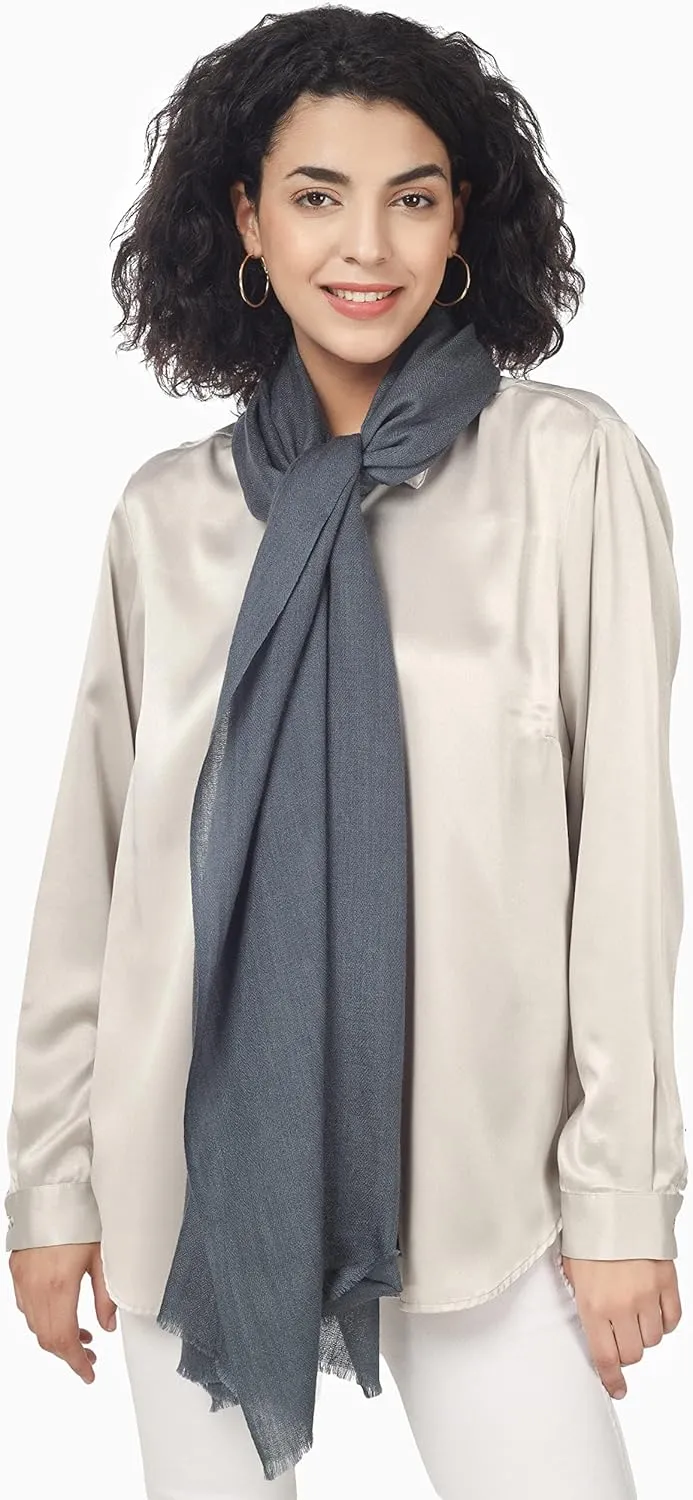 PASHWRAP Ultra-Thin Merino Wool Scarf Soft & Warm Kashmiri Cashmere Wrap for Women, Valentine's Gift Pack of 1