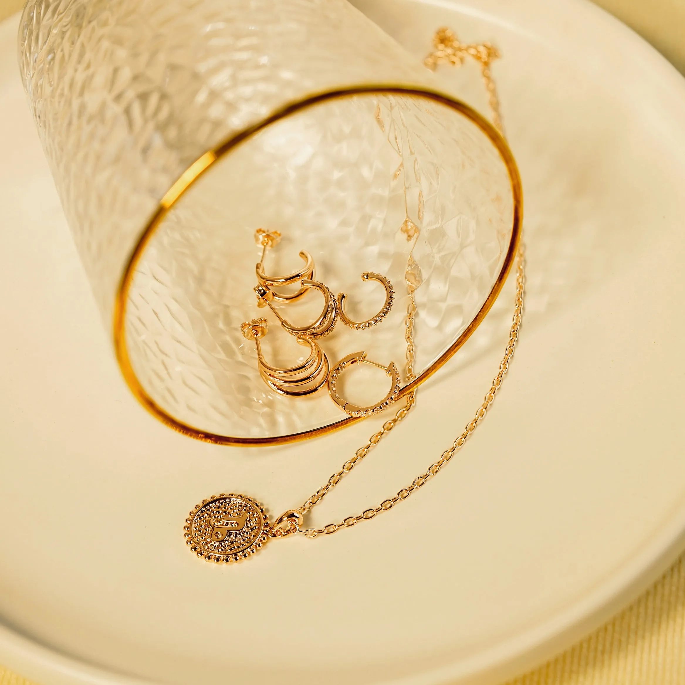 Pave Duo Hoop Earrings