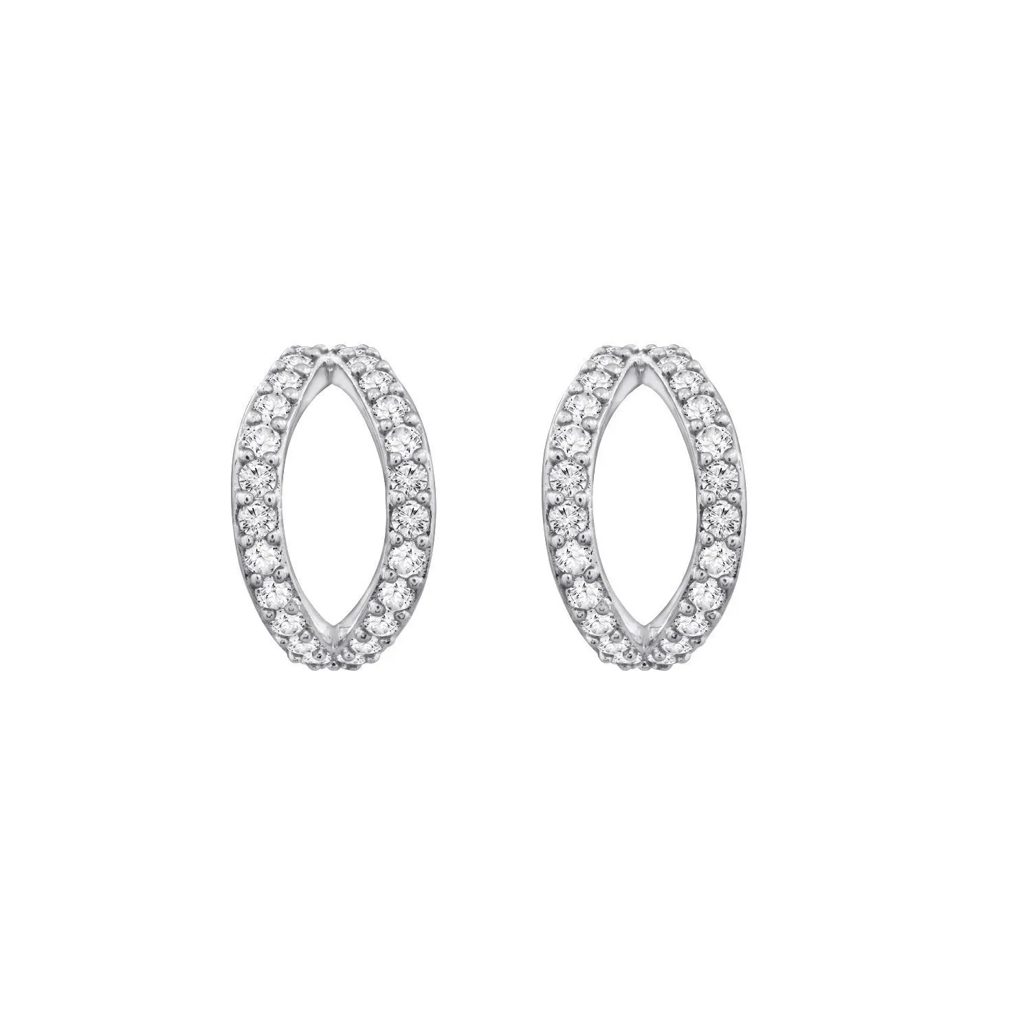 Pave Duo Hoop Earrings