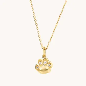 Paw Gold Pendant with chain W.