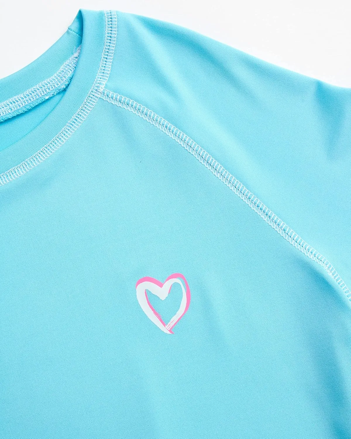 Pink Platinum Girls Rashguard - UPF 50  Sun Protection Quick Dry Short Sleeve Swim Shirt Rash Guard for Girls (Sizes: 2T-16)