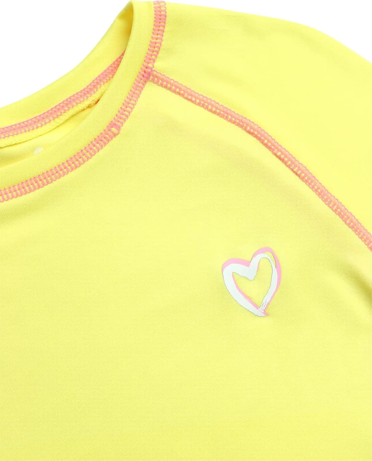 Pink Platinum Girls Rashguard - UPF 50  Sun Protection Quick Dry Short Sleeve Swim Shirt Rash Guard for Girls (Sizes: 2T-16)