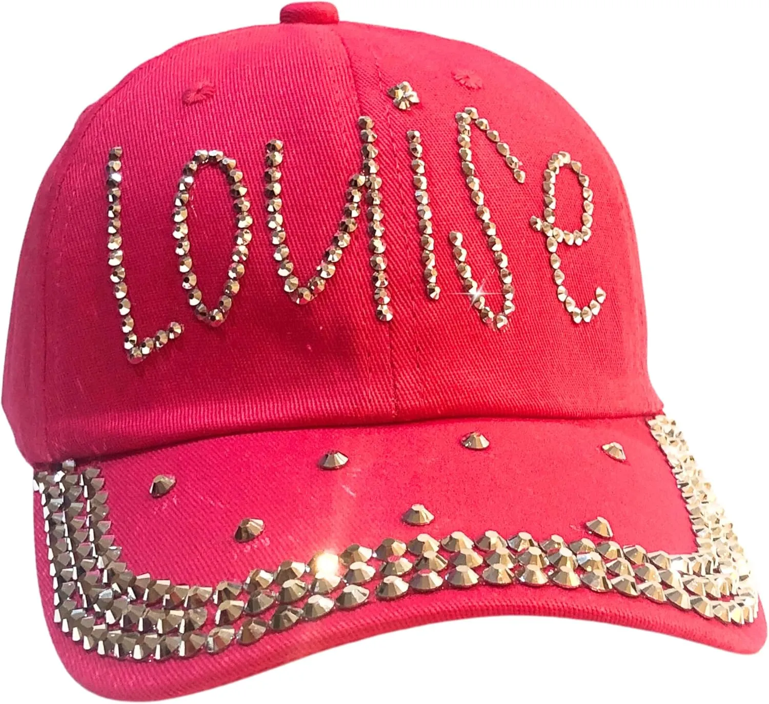 Popfizzy Rhinestone Baseball Cap for Women and Girls, Fun Bedazzled Hats, Cute Bling Denim and Diamond Hat, Sparkly Gifts