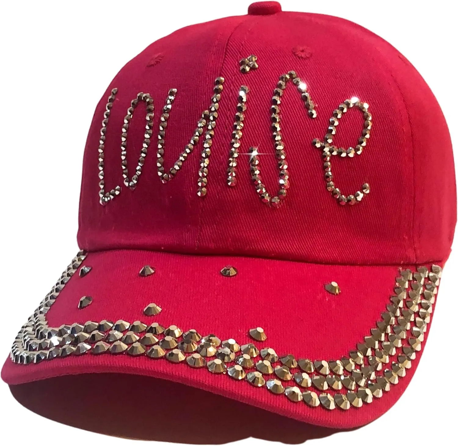 Popfizzy Rhinestone Baseball Cap for Women and Girls, Fun Bedazzled Hats, Cute Bling Denim and Diamond Hat, Sparkly Gifts