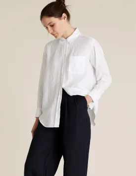Pure Linen Oversized Long Sleeve Shirt