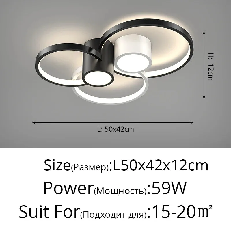 QIYI Living room Lamps Modern Ceiling chandelier lights