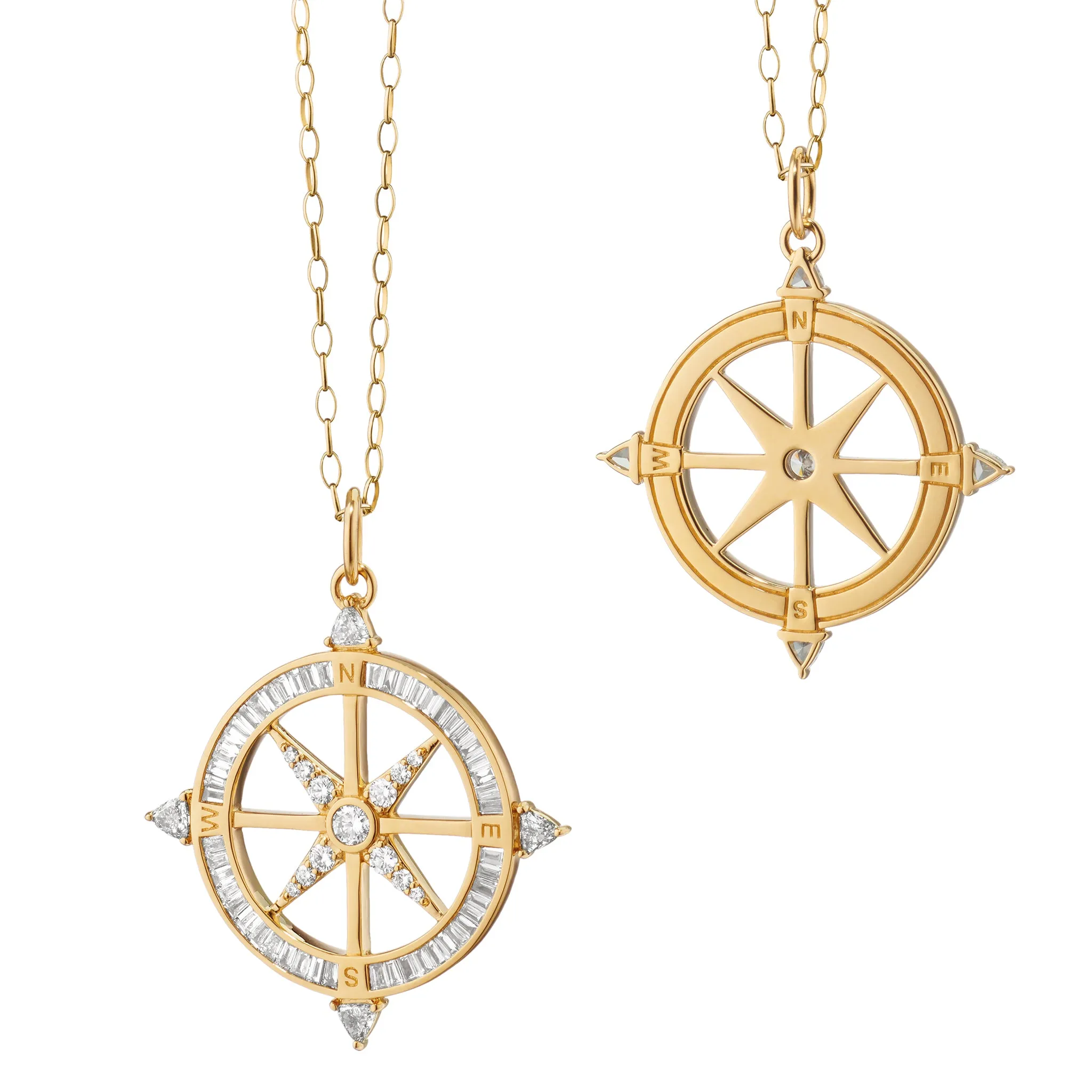 "Adventure" Diamond Compass Necklace