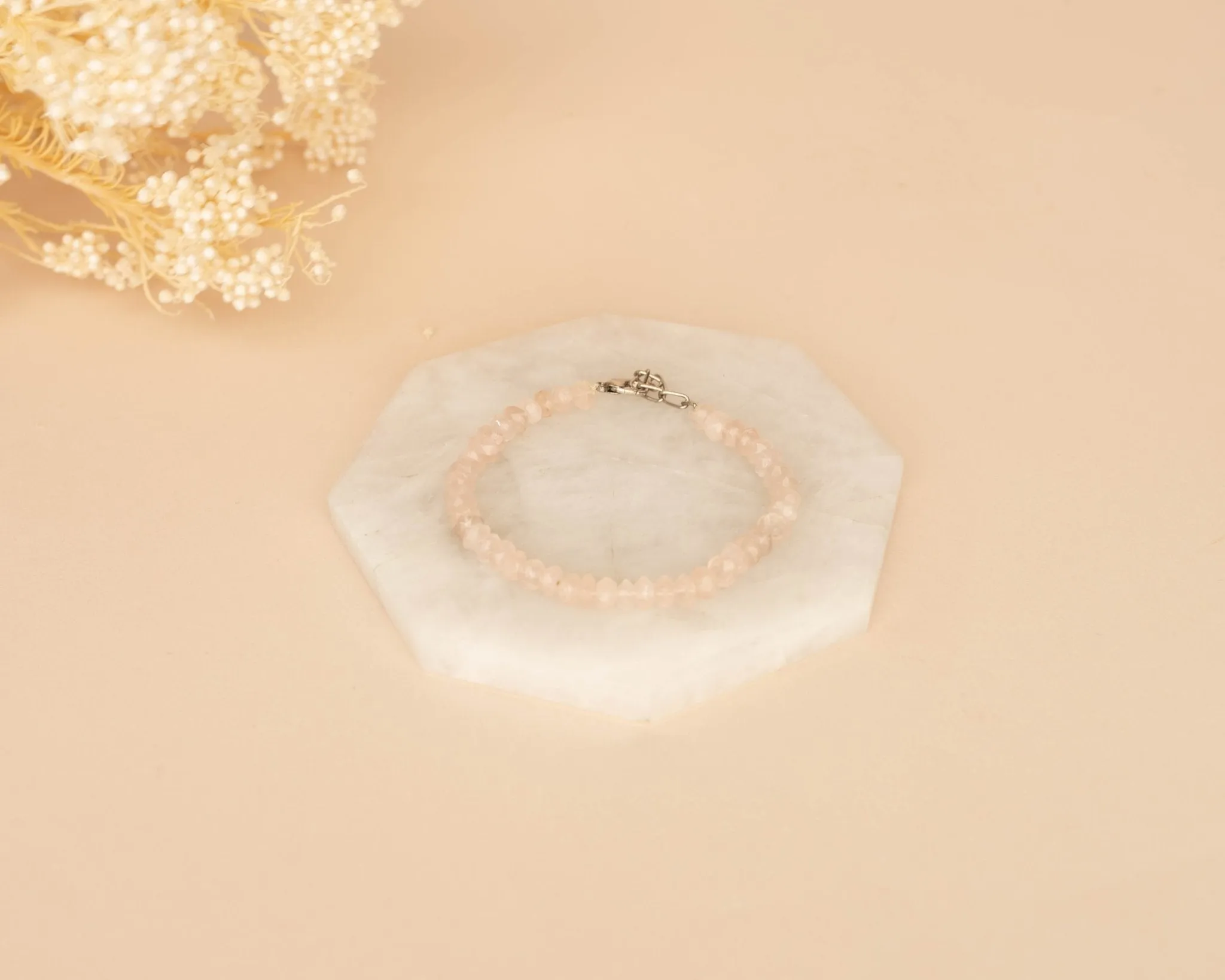 Rose Quartz Faceted Bracelet