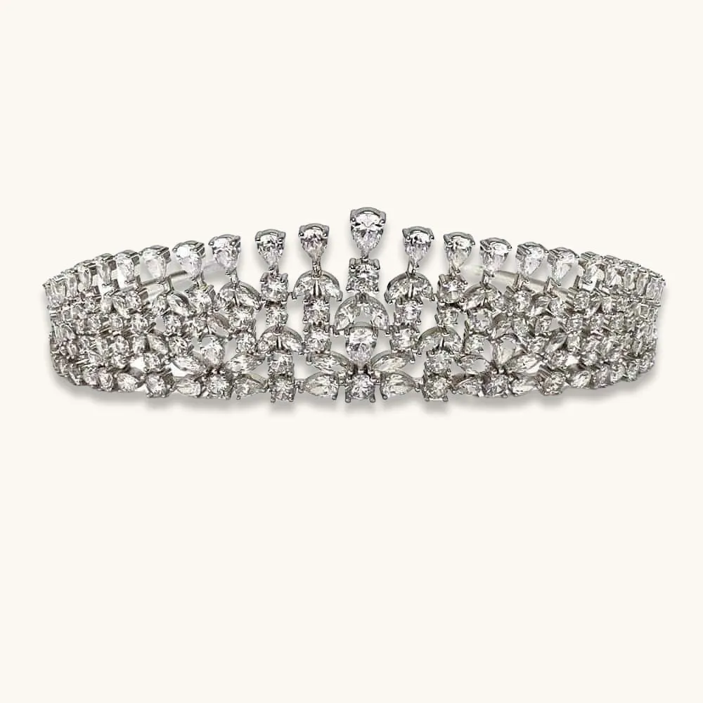 Royal 05 Tiara Collection White Diamond Crystalline