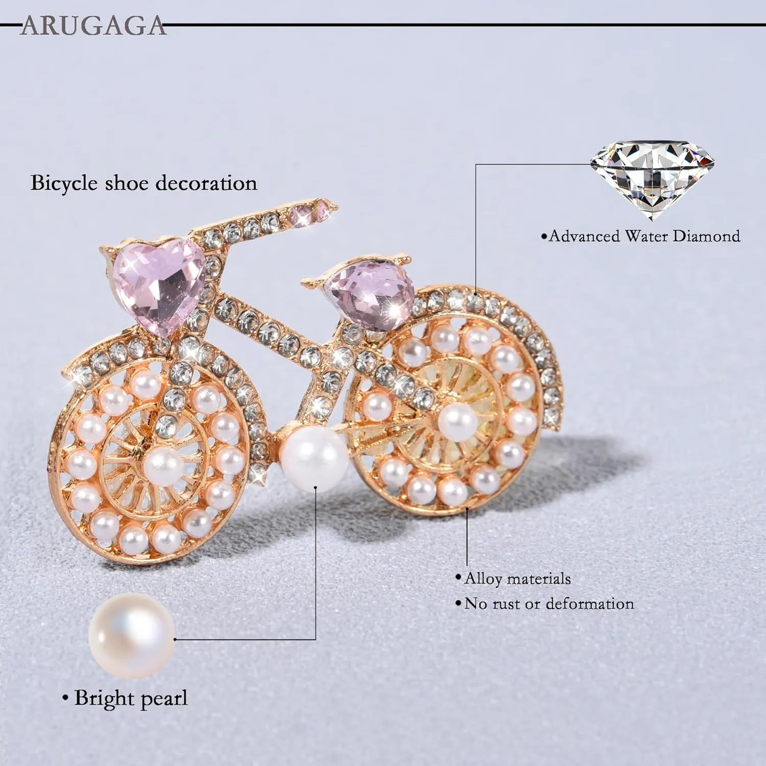 Shoe Charms for Women GirlsBling Designer Jewelry Shoe Decoration Diamond Shoe Chain Shiny Charms Decoration for Your Clog Sandals
