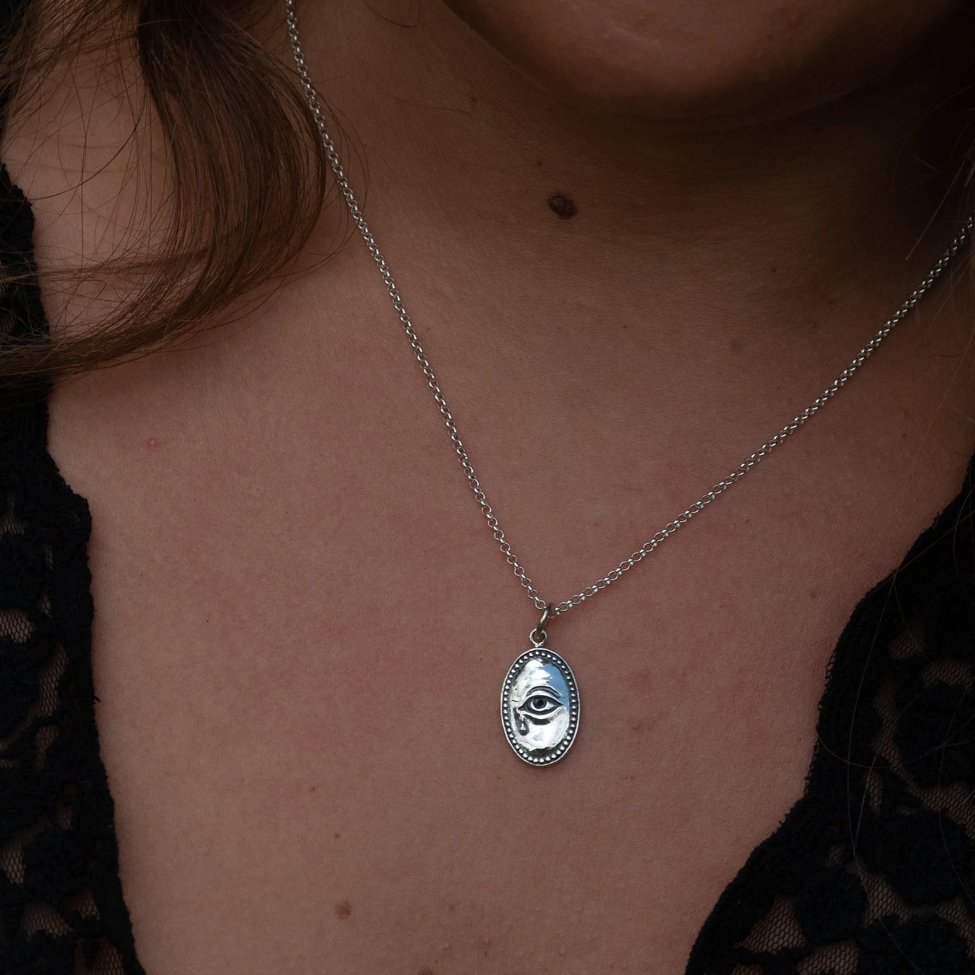 Silver Crying Eye Charm