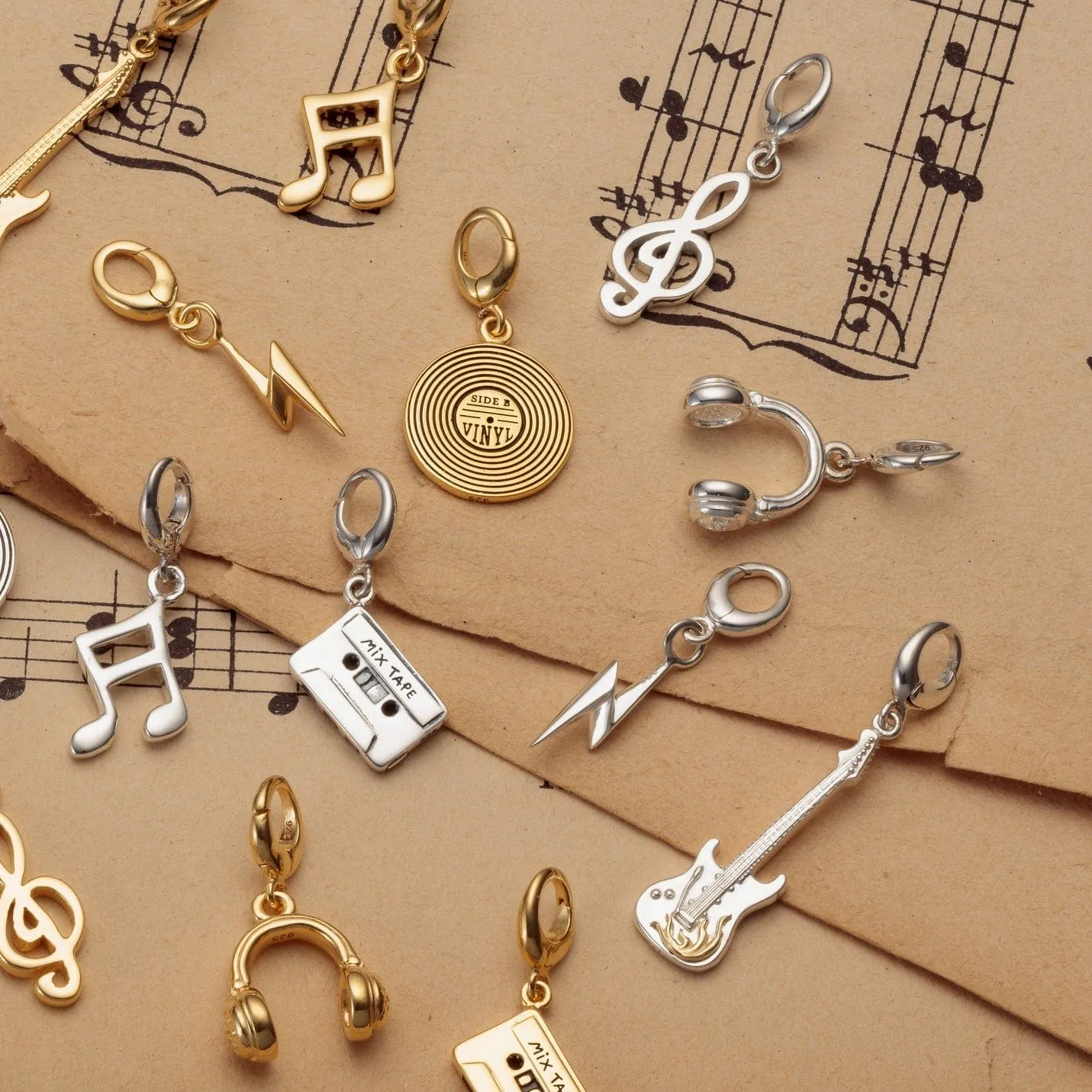 Silver Headphones Charm