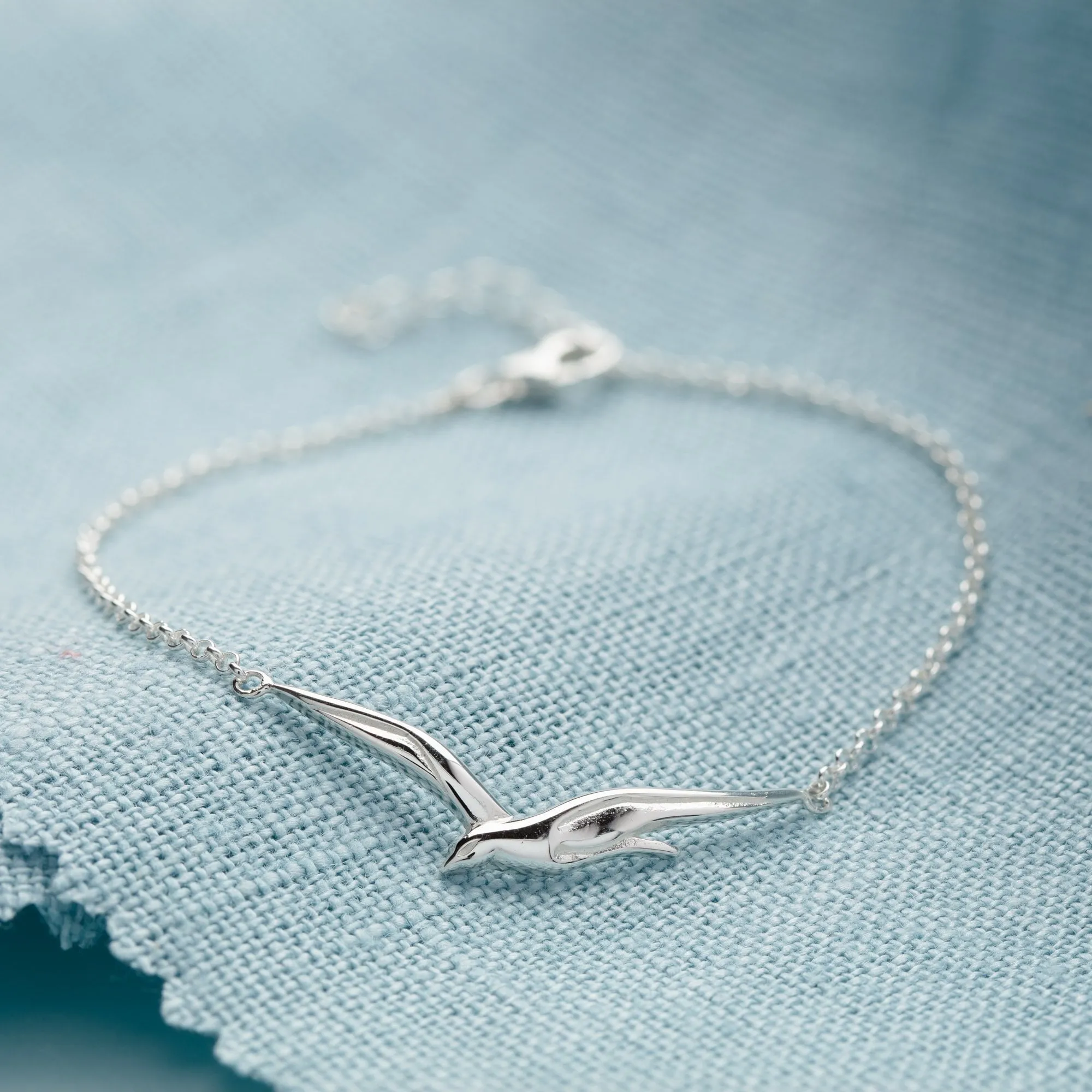 Silver Soaring Bird Bracelet