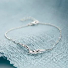 Silver Soaring Bird Bracelet