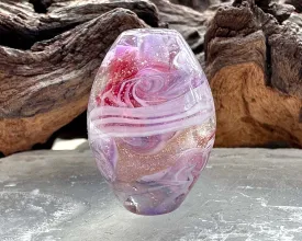 Sparkling Pink Rose Lampwork Focal Bead SRA