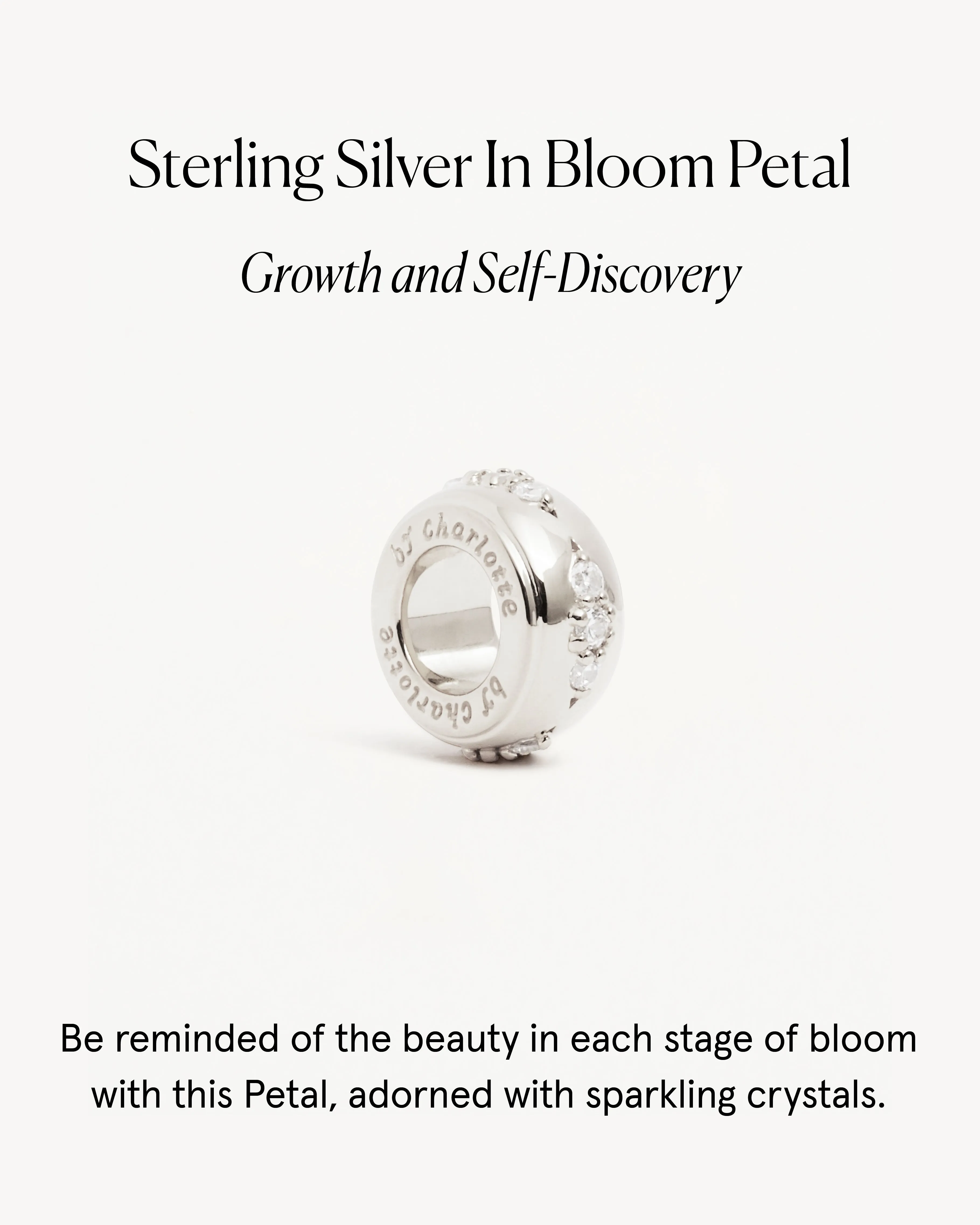 Sterling Silver In Bloom Petal Charm