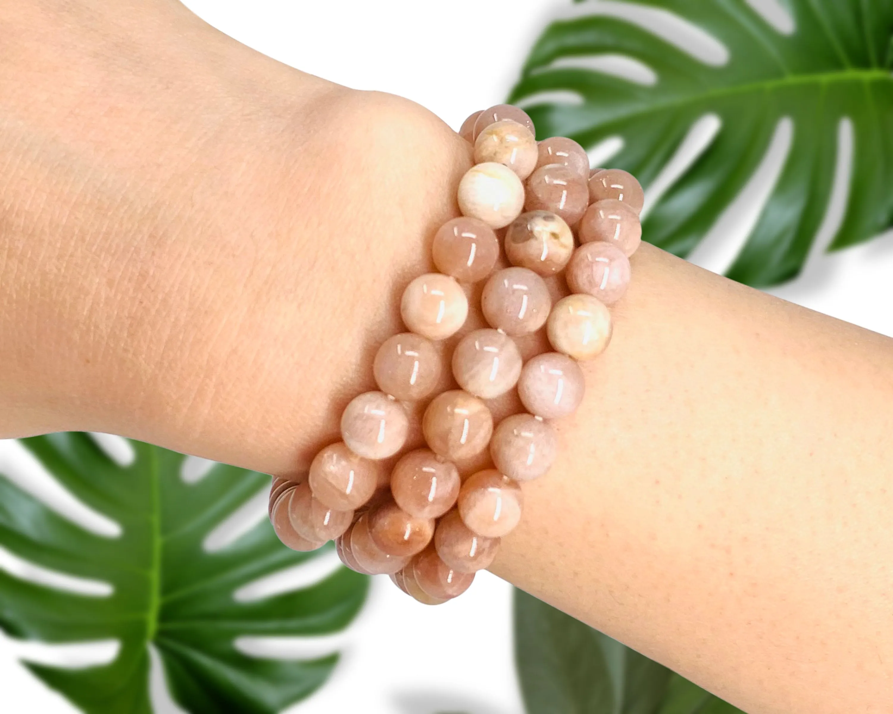 Sunstone Beaded Crystal Bracelet