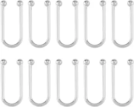 SUPERFINDINGS Alloy Bikini Clips U Shape Ring Buckle Metal Bra Connector Linker Bikini Buckle for Swimwear Front Clasp