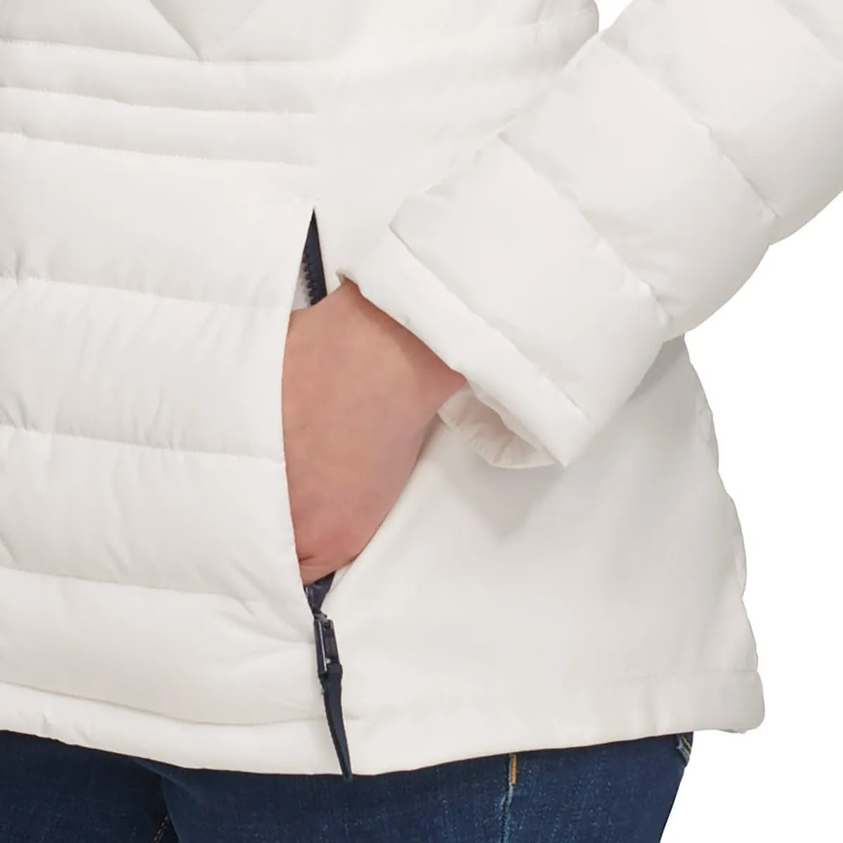 Tommy Hilfiger Women's Hooded Stretch Shell Quilted Jacket - Winter Coat for Women - Outwear with Pockets