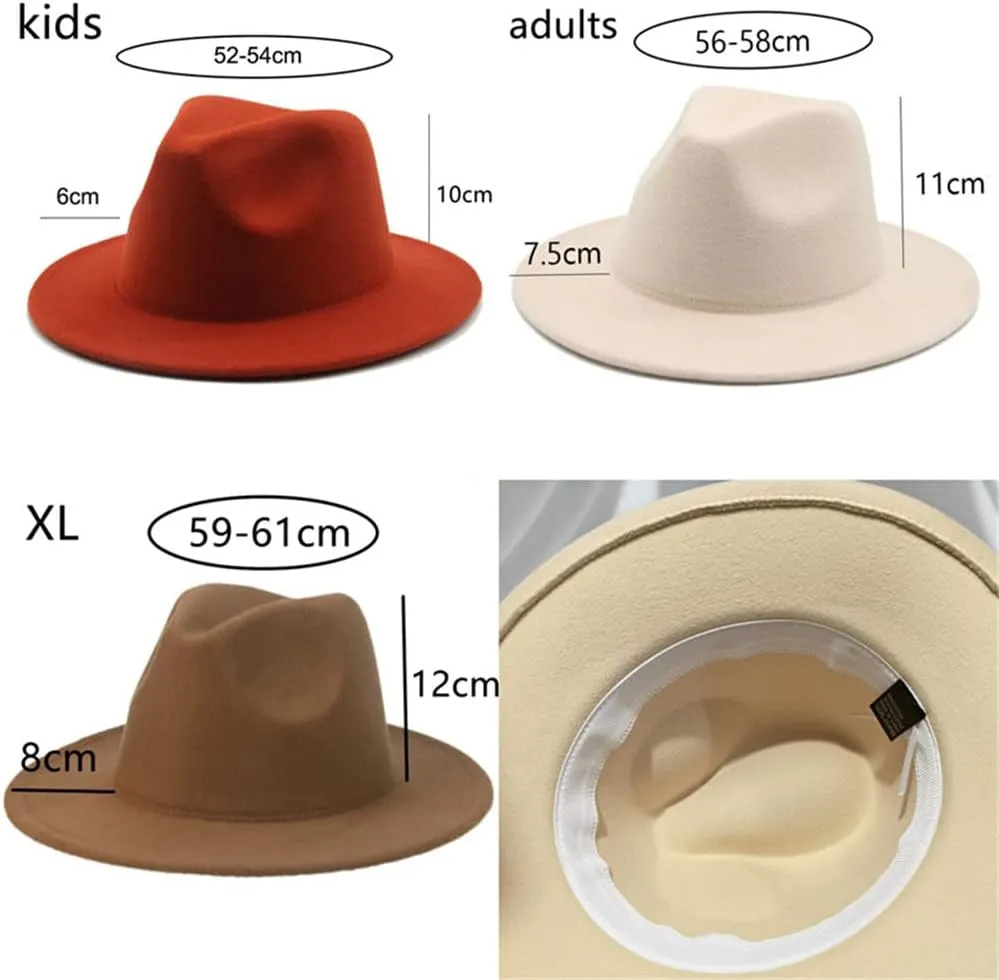 Vsadsau Women Men Fedoras Hats Winter Hats Panama Jazz Caps Wedding Church Derby Hats