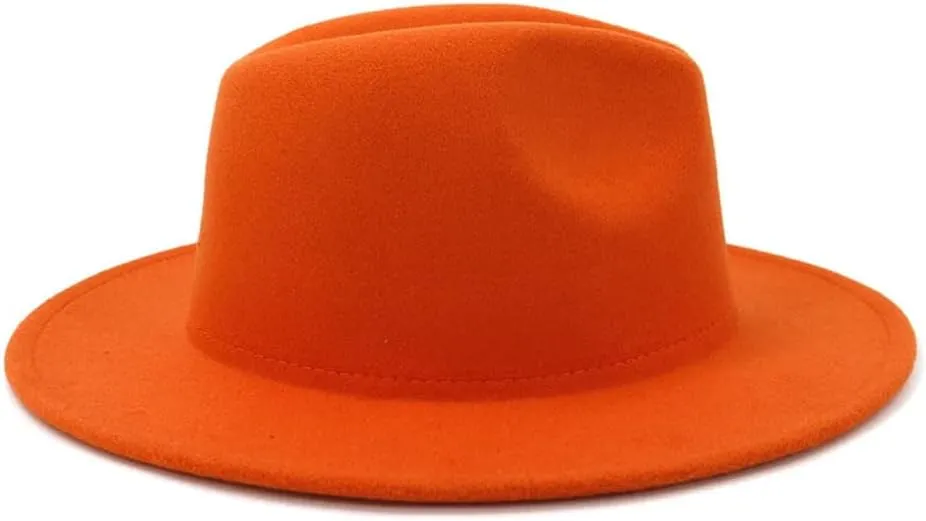 Women Men Fedoras Hats Parent Child Solid Color Big Brim Formal Dress Hat Classic Party Cap