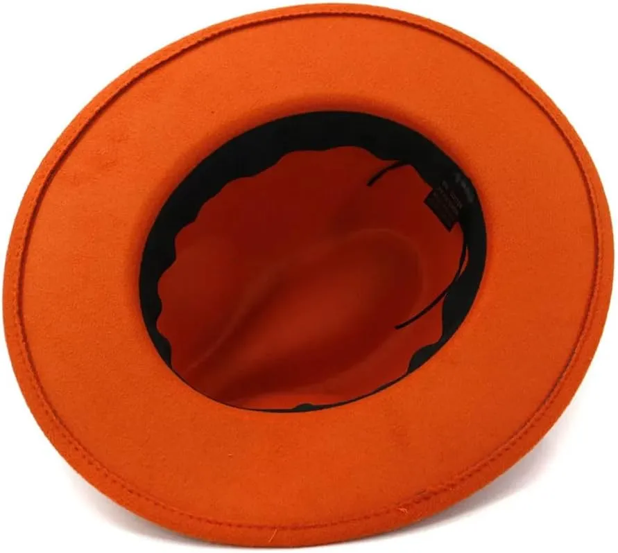 Women Men Fedoras Hats Parent Child Solid Color Big Brim Formal Dress Hat Classic Party Cap