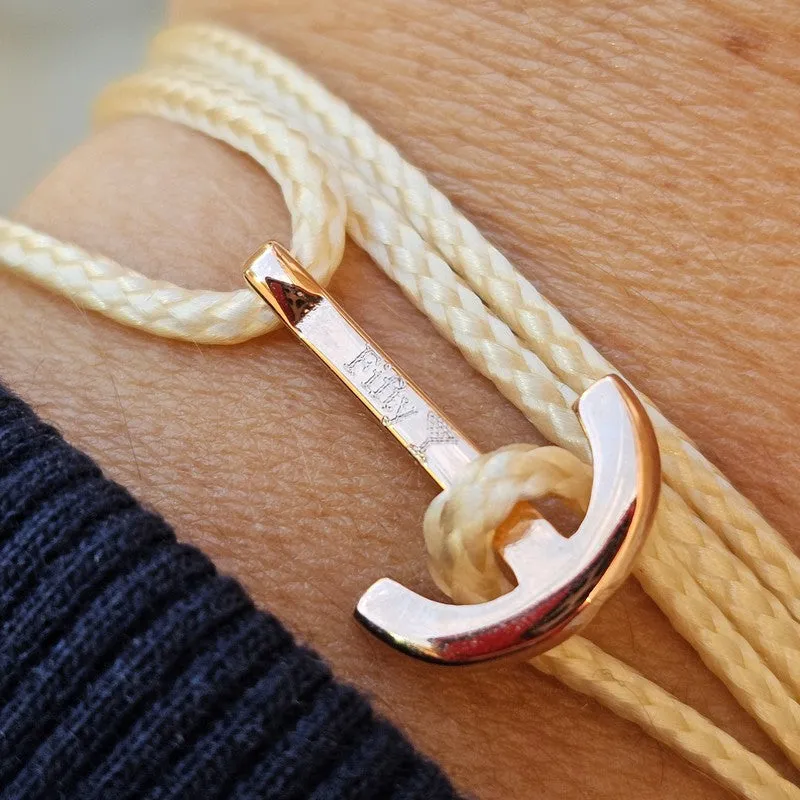 YACHT CLUB mini anchor bracelet gold